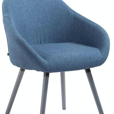 Visitor chair Hamburg fabric gray blue 61x64x79 blue Material Wood