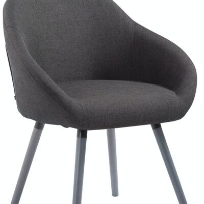 Silla visita Hamburg tejido gris gris oscuro 61x64x79 gris oscuro Material Madera