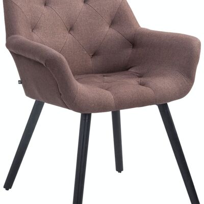 Visitor chair Cassidy fabric black (oak) brown 60x67x83 brown Material Wood
