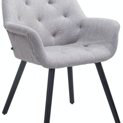 Visitor chair Cassidy fabric black (oak) Gray 60x67x83 Gray Material Wood