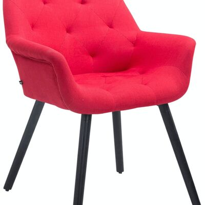 Visitor chair Cassidy fabric black (oak) red 60x67x83 red Material Wood