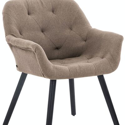 Visitor chair Cassidy fabric black (oak) taupe 60x67x83 taupe Material Wood