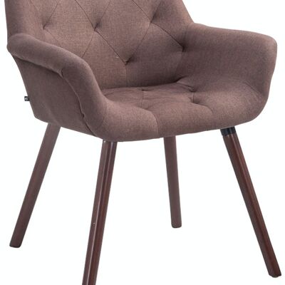 Visitor chair Cassidy fabric walnut (oak) brown 60x67x83 brown Material Wood