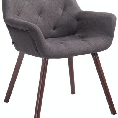 Silla visita Cassidy tejido nogal (roble) gris oscuro 60x67x83 gris oscuro Material Madera