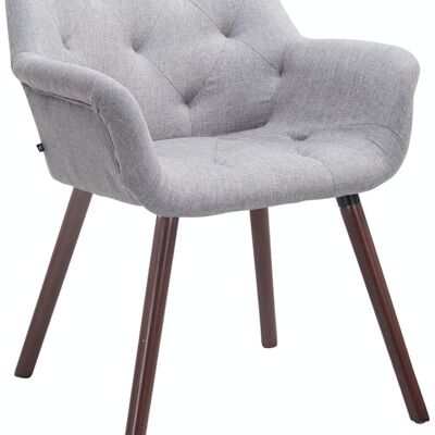 Visitor chair Cassidy fabric walnut (oak) Gray 60x67x83 Gray Material Wood