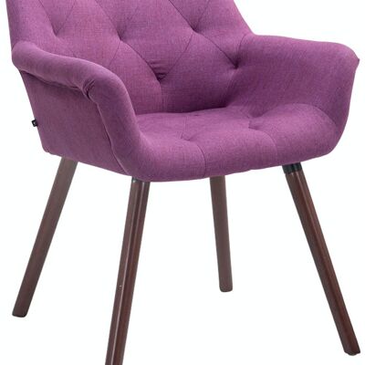 Chaise visiteur Cassidy tissu noyer (chêne) violet 60x67x83 violet Matière Bois