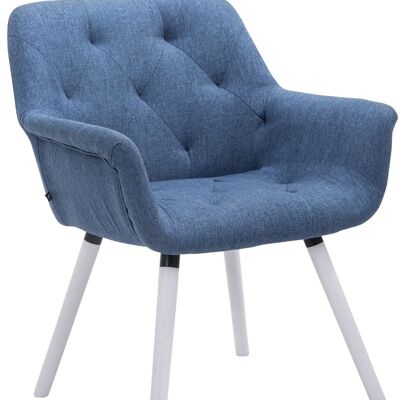 Visitor chair Cassidy fabric white (oak) blue 60x67x83 blue Material Wood