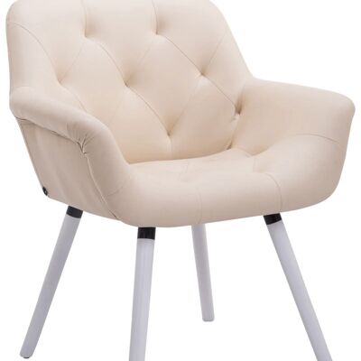 Visitor chair Cassidy fabric white (oak) cream 60x67x83 cream Material Wood
