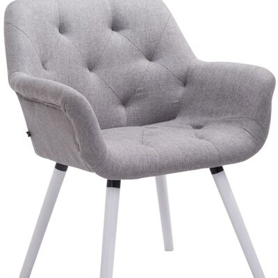 Visitor chair Cassidy fabric white (oak) Gray 60x67x83 Gray Material Wood