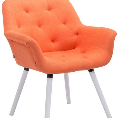 Visitor chair Cassidy fabric white (oak) orange 60x67x83 orange Material Wood
