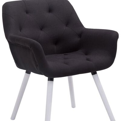 Visitor chair Cassidy fabric white (oak) black 60x67x83 black Material Wood