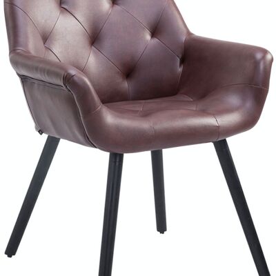 Visitor chair Cassidy imitation leather black (oak) bordeaux 60x67x83 bordeaux imitation leather Wood