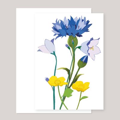 Grußkarte »Kornblumenblau«