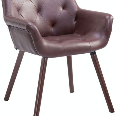 Visitor chair Cassidy imitation leather walnut (oak) bordeaux 60x67x83 bordeaux artificial leather Wood