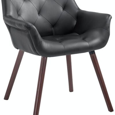 Visitor chair Cassidy imitation leather walnut (oak) black 60x67x83 black imitation leather Wood