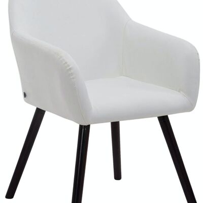 Visitor chair Achat V2 imitation leather Coffee white 57.5x56x79.5 white imitation leather Wood