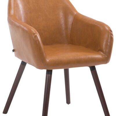 Visitor chair Achat V2 imitation leather walnut (oak) light brown 57.5x56x79.5 light brown artificial leather Wood