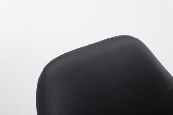 Chaise visiteur Achat V2 simili cuir noyer (chêne) noir 57,5x56x79,5 cuir artificiel noir Bois 5