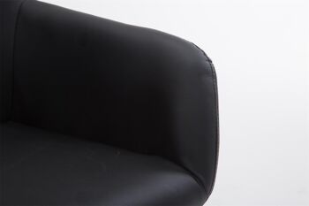Chaise visiteur Achat V2 simili cuir noyer (chêne) noir 57,5x56x79,5 cuir artificiel noir Bois 6