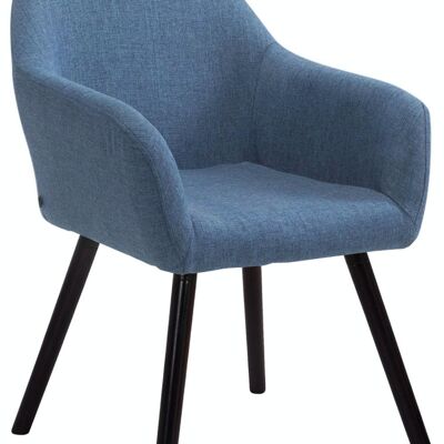 Silla de visita Achat V2 tejido Azul café 57,5x56x79,5 azul Material Madera