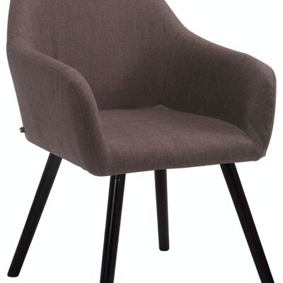 Visitor chair Achat V2 fabric Coffee brown 57.5x56x79.5 brown Material Wood