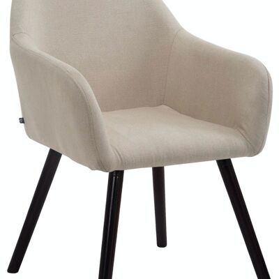 Visitor chair Achat V2 fabric Coffee room 57.5x56x79.5 cream Material Wood