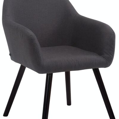 Silla de visita Achat V2 tejido Café gris oscuro 57,5x56x79,5 gris oscuro Material Madera