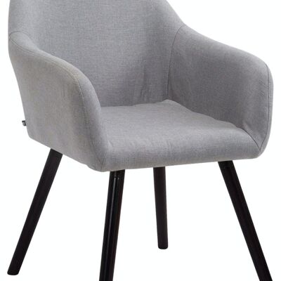 Visitor chair Achat V2 fabric Coffee Gray 57.5x56x79.5 Gray Material Wood