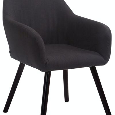 Visitor chair Achat V2 fabric Coffee black 57.5x56x79.5 black Material Wood
