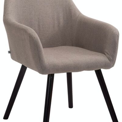 Visitor chair Achat V2 fabric Coffee taupe 57.5x56x79.5 taupe Material Wood