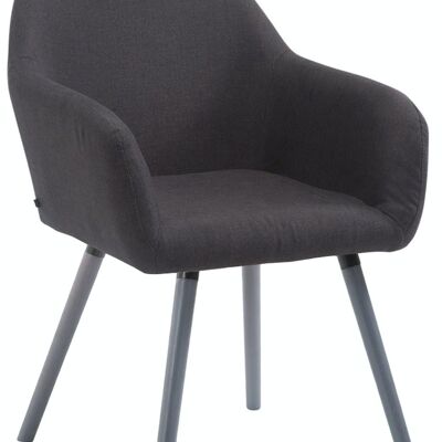 Silla visita Achat V2 tejido gris gris oscuro 57,5x56x79,5 gris oscuro Material Madera