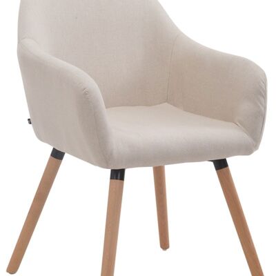 Chaise visiteur Achat V2 tissu Natura (chêne) beige 57,5x56x79,5 beige Matière Bois