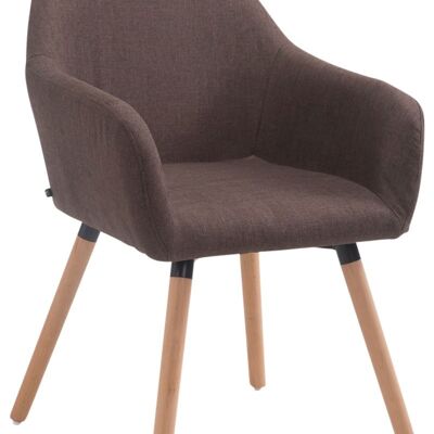 Visitor chair Achat V2 fabric Natura (oak) brown 57.5x56x79.5 brown Material Wood