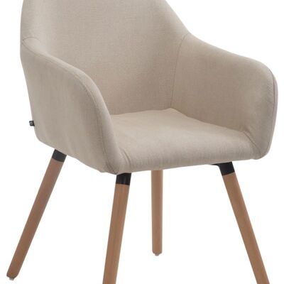Visitor chair Achat V2 fabric Natura (oak) cream 57.5x56x79.5 cream Material Wood