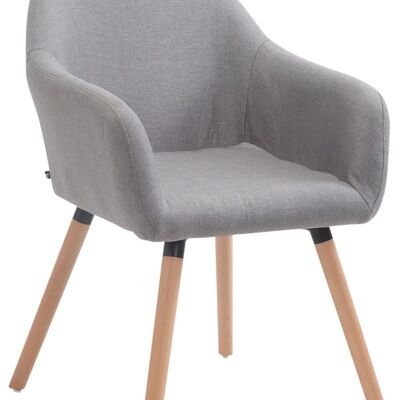 Silla de visita Achat V2 tejido Natura (roble) Gris 57,5x56x79,5 Gris Material Madera