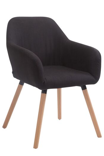 Chaise visiteur Achat V2 tissu Natura (chêne) noir 57,5x56x79,5 noir Matière Bois