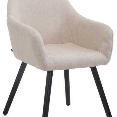 Silla visita Achat V2 tejido negro (roble) beige 57,5x56x79,5 beige Material Madera