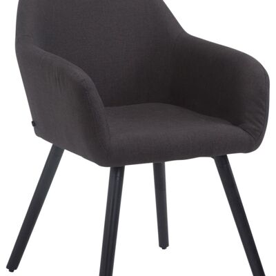 Chaise visiteur Achat V2 tissu noir (chêne) gris foncé 57,5x56x79,5 gris foncé Matière Bois