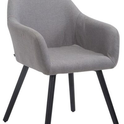 Silla de visita Achat V2 tela negra (roble) Gris 57,5x56x79,5 Gris Material Madera