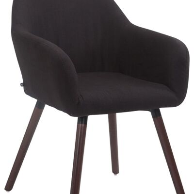 Sedia visitatore Achat V2 tessuto noce (rovere) nero 57,5x56x79,5 nero Materiale Legno