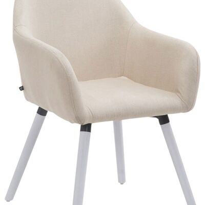 Visitor chair Achat V2 fabric white (oak) cream 57.5x56x79.5 cream Material Wood