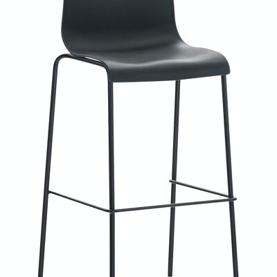 Bar stool Hoover 4-foot frame black black 48x43x100 black plastic metal