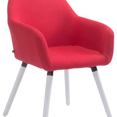 Visitor chair Achat V2 fabric white (oak) red 57.5x56x79.5 red Material Wood