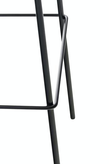 Tabouret de bar Hoover 4 pieds cadre noir rouge 48x43x100 métal plastique rouge 7