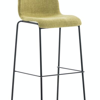 Bar stool Hoover fabric 4-leg frame black light green 48x43x100 light green Material metal