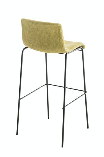 Tabouret de bar Hoover tissu piétement 4 pieds noir vert clair 48x43x100 vert clair Matière métal 4