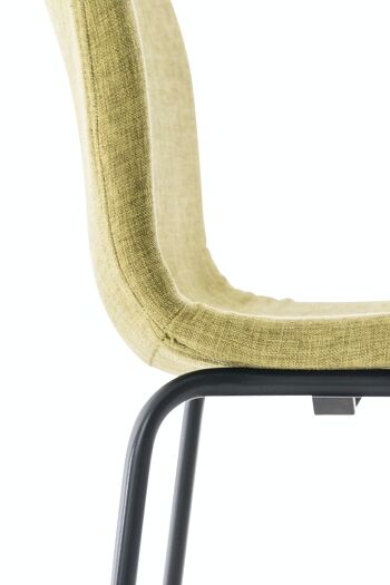 Tabouret de bar Hoover tissu piétement 4 pieds noir vert clair 48x43x100 vert clair Matière métal 5