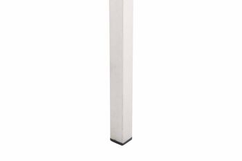 Tabouret Newton simili cuir inox blanc 40x40x46 simili cuir blanc métal 3