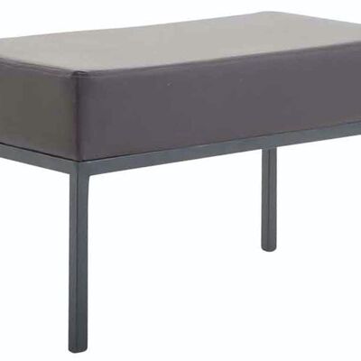 2-Sitzer-Sofa Newton Kunstleder schwarz braun 40x80x46 braunes Kunstleder Metall