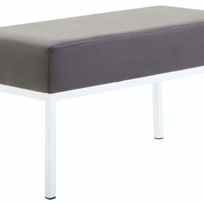 2-Sitzer-Sofa Newton Kunstleder weiß braun 40x80x46 braunes Kunstleder Metall